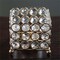 10 pcs SQUARE 3" Candle Holder GOLD METAL Tealight Votive Crystal Beaded